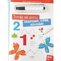 Acest caiet de exerci&539;ii cu pagini care se pot &537;terge le va permite copiilor s&259; exerseze scrierea numerelor &537;i s&259; completeze activit&259;&539;i menite s&259;-i ajute s&259; &icirc;n&539;eleag&259; raportul num&259;r-cantitate&nbsp;