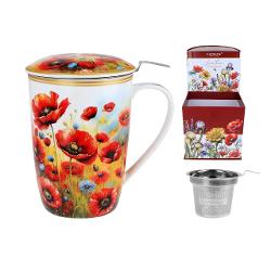 Can&259; elegant&259; din por&539;elan fin cu o capacitate generoas&259; de 600 ml decorat&259; cu un delicat motiv &bdquo;Paji&537;te cu flori&rdquo; semnat de artista Laura Lozano Designul floral plin de culoare &537;i naturale&539;e aduce &icirc;n prim-plan frumuse&539;ea unei paji&537;ti &icirc;nflorite cre&acirc;nd o atmosfer&259; relaxant&259; &537;i plin&259; de prospe&539;imeCana este 