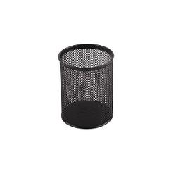 Suport instrumente de scris OFFICE COVER 802 plasa metalica cilindric negru S155