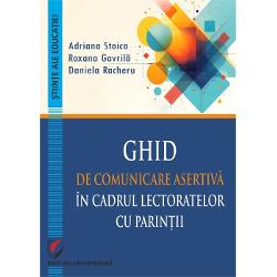 Ghidul este conceput ca un instrument opera&539;ional &icirc;n activitatea de manageriere a clasei de c&259;tre cadrul didactic&nbsp; Lucrarea de fa&539;&259; vine &icirc;n &icirc;nt&acirc;mpinarea cadrelor didactice tinere la &icirc;nceput de carier&259; argumentul fundamental este ideea de necesitate a acestui ghid prin exemple de bune practici dezvoltate &icirc;n cadrul &537;edin&539;elor cu p&259;rin&539;ii Scopul acestui ghid este de a dezvolta competen&539;e de comunicarea 