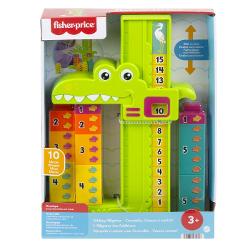Jucaria educativa Fisher-Price Stivuibila Alligator ii ajuta pe copii sa invete concepte matematice de baza prin joc si interactiune Designul colorat in forma de crocodil transforma invatarea numerelor si a adunarilor simple intr-o activitate distractiva Setul include blocuri numerotate si un mecanism glisant care permite copiilor sa combine numerele si sa descopere rezultatul pe scala de calcul Prin manipularea pieilor si rezolvarea provocarilor simple copiii isi dezvolta gandirea logica 