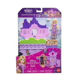 Setul Disney Princess Rapunzel recreeaza lumea magica din povestea printesei Rapunzel intr-un format compact si interactiv Setul include o mini figurina Rapunzel si elemente de decor inspirate din celebrul turn din poveste Piesele pot fi asamblate pentru a crea o scena de basm plina de culoare iar structura modulara permite extinderea si conectarea cu alte seturi din colectia Storytime Stackers Detaliile inspirate din universul Disney culorile vibrante si accesorii tematice incurajeaza 