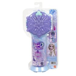 Setul Disney Frozen Jewel Reveal Elsa ofera copiilor o experienta magica de descoperire inspirata din universul filmului Frozen Ambalat intr-o cutie stralucitoare in forma de fulg de zapada setul ascunde in interior mai multe surprize care pot fi dezvaluite treptat prin deschiderea compartimentelor Copiii pot descoperi o papusa inspirata de printesa Elsa si accesorii tematice care completeaza tinuta si povestea personajului Designul sclipitor si mecanismul de deschidere transforma fiecare 