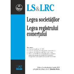 Lucrarea Legea societ&259;&539;ilor & Legea registrului comer&539;ului edi&539;ia aprilie 2026 cuprinde&9658; Legea societ&259;&539;ilor nr 311990;&9658; Legea nr 2652022 privind registrul comer&539;ului &537;i pentru modificarea &537;i completarea altor acte normative cu inciden&539;&259; asupra &icirc;nregistr&259;rii &icirc;n registrul comer&539;ului;&9658; Legea nr 2872009 privind Codul civil &ndash; extras;&9658; OUG nr 