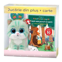 Pachet format dinJucarie de plus TY Beanie Boos - GUMDROP pisicuta 15 cm TY 37368si carteaBebe invata Ascult si descopar Primele mele povesti cu sunete Carte cu pictograme si suneteDescoper&259; lumea magic&259; a sunetelor &537;i a pove&537;tilor &icirc;mpreun&259; cu bebelu&537;ul t&259;uCartea&nbsp;strong 