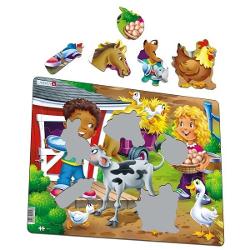 Animalele domestice pe care copiii &icirc;nva&539;&259; s&259; le deosebeasc&259; sunt toate prezente &icirc;n acest puzzle cu 23 pieseLarsen este o firma norvegiana care produce puzzle-uri inca din 1953 Ideea de la care pornesc produsele lor este aceea de a oferi copiilor puzzle-uri educative care s&259; ii distreze Puzzle-urile Larsen au o plansa cu margini permanente pentru a-i fi copilului mai usor sa se joace si pentru o depozitare usoara Puzzle-urile sunt 