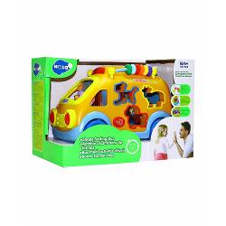 Furgoneta animalutelor cu forme lumini si sunete de la HolaToys va oferi copilului dumneavoastra momente pline de distractie si veselie iar dumneavoastra privindu-l zambete Apasa pe butoane roteste manetutele si cheitele introdu formele animalutelor corect in furgoneta aceste simple dar extrem de benefice activitati fiind benefice pentru dezvoltarea inteligentei si atrag dupa sine curiozitatea copilului in timpul jocului Luminile emise de catre aceasta ii starnesc curiozitatea 