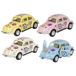 Colec&539;ionari de Beetle iubitori de nostalgie copii Aten&539;ie Un Beetle din 1967 cu imprimare flower power motor de retragere scar&259; 132 turnat sub presiune este pe pia&539;&259; Acest lucru promite cu siguran&539;&259; v&acirc;nz&259;ri bune Dimensiune 13 cm