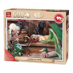 Puzzle 500 piese Puppies On The StairsPetrece-ti timpul liber intr-un mod constructiv Rezolvarea puzzle-urilor te ajuta sa iti dezvolti noi aptitudiniCaracteristiciDimensiune puzzle 68x49 cmDimensiune cutie 28x24x65 cmVarsta recomandata 10 aniAtentionare Produsul este contraindicat copiilor sub varsta de 3 ani deoarece poate contine piese mici care pot fi inghitite sau inhalate existand 