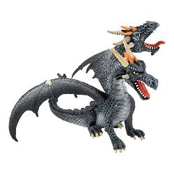 Figurina Dragon Negru Cu 2 Capete 13 cm