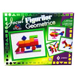 Categorie Jocuri didacticeDetalii - tabla de joc cu marcaj ajutator- 5 categorii de figuri geometrice de diferite marimi si culoriVarsta recomandata 4-8 ani