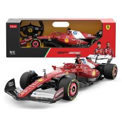 Copilul dumneavoastra se poate juca in voie cu masina cu telecomanda Ferrari SF25 scara 1 la 12  oferita de brandul international Rastar Nicio cursa nu este imposibil de castigat cu acesta masinuta replica oficiala cu licenta a modelului original construita cu mare atentie la detalii Masinuta are proportiile ideale pentru momente pline de distractie si amuzament avand dimensiunile in centimetri dupa cum urmeaza  471710 Masinuta functioneaza pe frecventa de 24GAlimentarea se face 