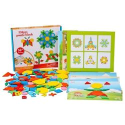 Tangram Educativ din Lemn cu 250 Piese  Planse Model &ndash; Joc Montessori pentru Gandire Logica si Forme Geometrice Un joc captivant care combina distractia cu invatarea Tangram-ul cu 250 de piese din lemn si planse cu modele este perfect pentru dezvoltarea gandirii logice si a inteligentei spatiale chiar si in colectivitati mari de copii Pentru parintii care cauta o jucarie educativa si durabila Tangram-ul este o alegere inspirata pentru copiii care se familiarizeaza cu formele 