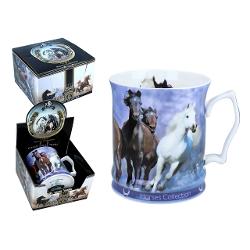 Cana din portelan cu cai 480 ml 2415507