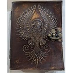 Jurnal Vintage dimensiune&nbsp; 175 x 125 cm coperti din piele naturala hartie lucrata manual din bumbac Inchizatoare metalica tip ancora
