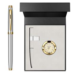 Set cadou stilou si ceas SHEAFFERPachetul cu stilou si ceas de la Sheaffer din colectia VFM reprezinta o alegere distinsa pentru cei care apreciaza arta scrisului Cu un design&nbsp;elegant&nbsp;si&nbsp;rafinat acest stilou este creat pentru a oferi o experienta de scris superioara si este ideal pentru utilizare intr-un mediu de afaceri Corpul stiloului este realizat&nbsp;din alama placata cu crom&nbsp;ce ofera un aspect elegant premiumStilou elegant cu design 