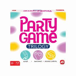 Party Game Trilogy este un joc de societate dinamica si distractiv care aduce impreuna trei jocuri clasice intr-unul singur oferind experienta variata si pline de energie pentru intreaga familie sau grupuri de prieteni Trilogia jocurilor de societate combina trei dintre cele mai indragite tipuri de joc desen sketching mima charades si descriere guess the word punand la incercare creativitatea imaginatia si spiritul echipamentului participantilor Jucatorii trebuie sa deseneze sa 