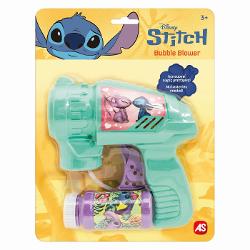 Pistol pentru baloane de sapun Disney Stitch ideal pentru distractie usoara si rapida in aer liber Acest bubble blower are un design atractiv inspirat din universul Stitch si este foarte simplu de utilizat fiind potrivit chiar si pentru copiii mai mici Functioneaza mecanic fara baterii astfel incat copiii pot crea baloane de sapun printr-o simpla apasa fara nevoie de alimentare electrica Setul include si un recipient cu solutie pentru baloane gata de utilizare imediata Forma ergonomica 