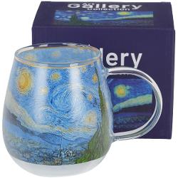 Can&259; de sticl&259;&nbsp;&nbsp;STARRY NIGHT inspirat&259; de pictura lui Van Gogh&nbsp;&nbsp;din colecti&nbsp;&nbsp;Galeria de Art&259;&nbsp; este fabricat&259; din cristal f&259;r&259; plumb combin&acirc;nd elegan&539;a cristalului clasic cu siguran&539;a tehnologiei moderne Acest material impresioneaz&259; prin claritatea 