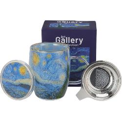 Cana din sticl&259; cu pere&539;i dubli &537;i infuzor de ceai din o&539;el inoxidabil&nbsp;&nbsp;inspirat&259; de pictura lui Van Gogh&nbsp;&nbsp;din colectia&nbsp;&nbsp;Galeria de Art&259;&nbsp; este fabricat&259; din cristal f&259;r&259; plumb combin&acirc;nd elegan&539;a cristalului clasic cu siguran&539;a tehnologiei 