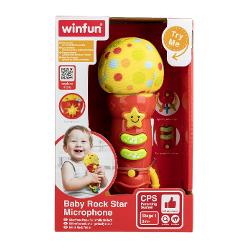 Descoperiti microfonul interactiv pentru bebelusi o jucarie captivanta si educativa conceputa special pentru cei mici incepand cu varsta de 3 luni Microfonul pentru bebelusi este dotat cu lumina intermitenta care capteaza imediat atentia copiilor transformand fiecare moment de joaca intr-o experienta magica Butonul activeaza efecte sonore distractive aducand un plus de farmec fiecarei sesiuni de joaca Sunetele variate si placute stimuleaza simtul auditiv al copiilor incurajandu-i sa 