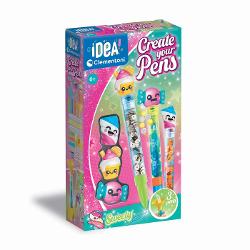 Set creativ Clementoni Idea special conceput pentru copiii care isi doresc sa isi exprime creativitatea intr-un mod original si distractiv Acest set permite realizarea a trei pixuri unice ce pot fi personalizate cu diverse decoratiuni si figurine colorate oferind libertate completa de design Procesul de asamblare este simplu si intuitiv transformand fiecare etapa intr-o activitate placuta si educativa Copiii pot combina elementele incluse pentru a crea modele diferite dezvoltandu-si 