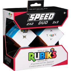 RUBIKS SPEED DUO 2x2 si 3x3 este setul ideal pentru pasionatii de puzzle-uri logice si viteza oferind doua cuburi clasice intr-un singur pachet un cub 2x2 si un cub 3x3 Concepute pentru performanta aceste cuburi sunt optimizate pentru rotiri rapide si fluide fiind potrivite atat pentru incepatori cat si pentru utilizatori avansati care vor sa isi imbunatateste timpii de rezolvare Designul modern fara stickere stickerless asigura durabilitate ridicata si culori intense care nu se 
