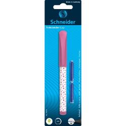 Rollerele Schneider Easy au un design minimalist geometric imprimat cu nuante roz Scrisul fluent si frumos este garantat de compatibilitatea cu rezervele de cerneala Schneider&nbsp;&nbsp; Varf din otel inoxidabil Zona de prindere cu manson ergonomic Potrivit atat pentru dreptaci cat si pentru stangaci Corp din plastic rezistent Clip de prindere robust Echipat cu cartus de cerneala standard albastru 