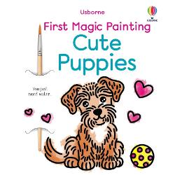 Filled with simple black-and-white images of the most heart-meltingly cute puppies playing frolicking and snuggling Just use the brush provided to sweep water over the designs and watch as delightful hues magically appear Great for keeping little ones busy and helping them learn brush control skills at the same time Simply tuck the waterproof back flap under each page as its painted to stop water from seeping through to the rest of the book- Each book contains a 