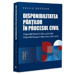 Prin prezenta lucrare autorul &ndash; judecator &537;i formator &icirc;n cadrul Institutului Na&539;ional al Magistraturii&nbsp;-&nbsp;abordeaza principiul disponibilita&539;ii &icirc;n procesul civil pe mai multe coordonate precum determinarea sursei substan&539;ialeprocesuale acestuia rela&539;ia disponibilita&539;ii cu fiecare dintre celelalte principii fundamentale ori structurarea con&539;inutului sau prin raportare la institu&539;iile de drept 