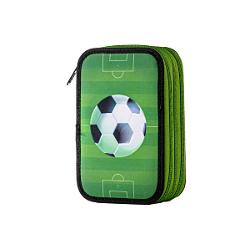 Penar &537;colar triplu &ndash; model minge fotbal 3 compartimentePenarul &537;colar triplu Fotbal Pro este alegerea ideal&259; pentru copiii pasiona&539;i de fotbal &537;i sport Cu un design atractiv ce ilustreaz&259; o minge de fotbal pe teren acest penar ofer&259; un aspect dinamic &537;i modern perfect pentru utilizarea zilnic&259; la &537;coal&259;p 