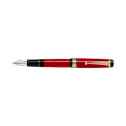 Stilou Custom 845 Pilot varf mediu rosuStiloul stilograf Pilot Custom 845&nbsp;este fabricat din rasina&nbsp;si este acoperit cu lac rosu Urushi cu finisaj acoperit cu aur si cu penita de 18K Lasati aceasta versiune mai mica a celebrului model Custom Urushi sa va fermecePartea superioara a capacului este depasita de un plasture placat cu aur si apoi de un inel canelat sub care este introdus clema PILOT gravata identica 