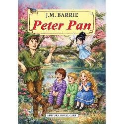 Peter Pan-Poveste ilustrataCartea Peter Pan repovestita de Raluca Ghentulescu dupa J M Barrie este adaptata pentru copiii de gradinita si cei din clasele mici care abia au invatat sa citeasca Ilustratiile colorate stimuleaza creativitatea copiilor care pot vizualiza mai usor firul povestiiTextul cartii are un format mare si este structurat pe paragrafe carora le corespund ilustratii specifice facand cartea usor de urmarit de cititorii incepatoriAceasta carte 