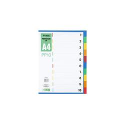 Indexul plastic A4 1-10 de la DRECT este un instrument esen&539;ial pentru organizarea eficient&259; &537;i sistematic&259; a documentelor &icirc;n bibliorafturi Conceput pentru a oferi o solu&539;ie practic&259; de sortare acest index numerotat de la 1 la 10 ajut&259; la accesarea rapid&259; a informa&539;iilor &537;i la men&539;inerea unui sistem de arhivare ordonatCaracteristici produsFabricat din plastic durabil &537;i de 