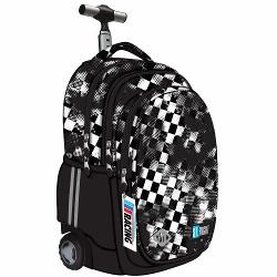 Trollerul Majewski ST Right Race Check este un model pe roti conceput pentru transportul confortabil al rechizitelor si al accesoriilor inclusiv pentru sarcini mai mari Are 4 compartimente si un sistem de transport adaptat potrivit pentru utilizare zilnicaEste prevazut cu roti rezistente maner telescopic reglabil si elemente de siguranta precum material impermeabil si elemente reflectorizante pentru un plus de protectie si 