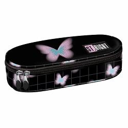 Penarul Majewski ST Right PC01 din colectia Pastel Butterfly este un penar rigidizat conceput pentru organizarea eficienta a instrumentelor de scris Interiorul include o clapeta pentru aranjarea accesoriilor astfel incat pixurile creioanele si rechizitele mici sa fie usor de gasitFormatul compact il face simplu de transportat in ghiozdan iar materialele rezistente sunt potrivite pentru utilizare zilnica1 compartiment principal incapatorClapeta 