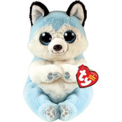 Jucarie de plus TY Beanie Bellies - THUNDER catel Husky albastru 15 cm TY 40540