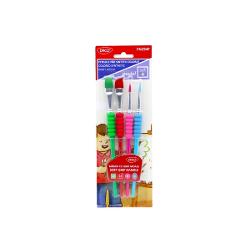 Set pensule pictur&259; DACO 4 buc&259;&539;i &ndash; p&259;r sintetic v&acirc;rf drept te&537;it rotund &537;i limb&259; de pisic&259;Setul de pensule DACO &ndash; 4 buc&259;&539;i este ideal pentru desen &537;i pictur&259; fiind potrivit pentru utilizare la &537;coal&259; hobby sau proiecte artistice Datorit&259; variet&259;&539;ii de forme ale 