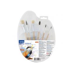 Set Paleta Pictura din Plastic 17x23cm cu 6 Pensule Incluse &ndash; Set Complet pentru Artisti si Mici CreativiPregateste-te sa dai viata celor mai colorate idei Setul pentru pictura este instrumentul ideal pentru orele de educatie plastica atelierele de arta sau momentele de relaxare de acasa Format dintr-o paleta spatioasa din plastic si un mix versatil de 6 pensule 2 tesite si 4 rotunde acest set complet ofera tot suportul necesar pentru a amesteca si aplica 
