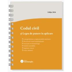 Lucrarea cuprinde Codul civil si Legea de punere in aplicare a acestuia redata in extras&nbsp;Articolele din cod sunt insotite de textele corespondente din reglementarea anterioara Codul civil din 1864 Codul comercial Codul familiei Decretul nr 1671958 si celelalte acte normative al caror continut a fost absorbit in Codul civil redate cu caractere italice si se fac trimiteri la legislatia conexa&nbsp;De asemenea sunt prezentate deciziile Curtii Constitutionale 