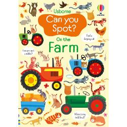 This vibrant book is full of farm animals and other things to spot match count and talk about Animals in each scene invite readers to look for specific things such as a cat driving a tractor while picture clues with text and number prompts offer further suggestions There is a little white mouse to spot in each picture too Younger children will enjoy sharing this book with older children or adults while additional details enable grown-ups to make up further questions of their own
