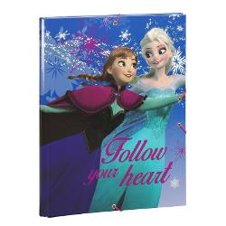 Dosar cu elastic imprimat Anna si Elsa&160;Frozen Dosarul Frozen cu Anna si Elsa se inchide cu elastice este util si practic pentru a tine in ordine proiectele de la scoala sau gradinitaDimensiuni 335x26 cm