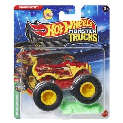 Colectioneaza masinutele Hot Wheeels gigantice pentru numeroase cascadorii Striviti competitia cu masinuta de baza 164 are motoare puternice de frecare si actiuni feroce pe roti acesti monstri sunt de neoprit Fiecare se vinde separat in functie de disponibilitate Culorile si decoratiunile pot varia Acest pachet contine personajul Dragonizer