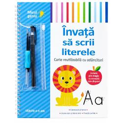 &Icirc;nva&539;&259; s&259; scrii literele &ndash; Carte reutilizabil&259; cu ad&acirc;ncituri pix magic &537;i cerneal&259; care dispare  4-5 aniAjut&259;-l pe cel mic s&259; &icirc;nve&539;e alfabetul &icirc;ntr-un mod distractiv &537;i eficient cu aceast&259;&nbsp;strong 