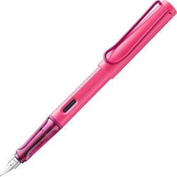 Stilou - Lamy Safari - Neon PinkDetalii stilou Lamy safari Pink Neonplastic ABS rezistent finisaj matpenita de otel slefuitaclip metalicgrip ergonomic