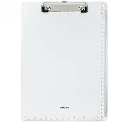 Nou in oferta noastra - clipboard Deli Este realizat din metal rezistent la coroziune si abraziune cu o grosime de 5 mm Colturile sunt rotunjite pentru a preveni accidentarile iar pentru agatare atunci cand nu este utilizat vine prevazut cu o perforatie de 7 mm intarita cu o capsaSpatele este texturat fapt ce permite o buna prindere in mana pentru a preveni alunecarea Clipbordul este gradat pe doua laturi in centimetri si inchComandati clipboard metal A4 DELI 64504 