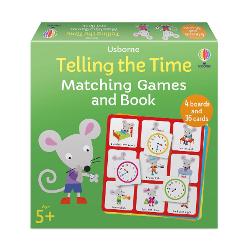 These entertaining games for 2-5 players will help children to learn to tell the time From hours minutes and seconds to analogue and digital clocks the brightly illustrated book will tell them everything they need to know about how to tell what the time is Then they can have fun practising by playing two different games - bingo and pairs - using the 4 boards and 36 cards included in the pack The game instructions are at the back of the book