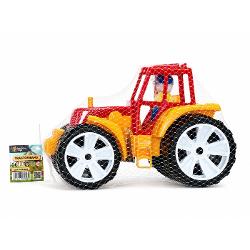 Tractorul pentru copii BAMS 0 in culoare rosu portocaliu este un cadou excelent pentru micii pasionati de utilaje agricole si vehicule speciale Jucaria este echipata cu roti mari care asigura o deplasare usoara pe diferite suprafete o cabina deschisa si o figurina detasabila a soferului oferind o experienta de joaca mai realista si mai captivanta &Icircn partea din spate tractorul este prevazut cu un carlig de remorcare pentru atasarea unei remorci extinzand astfel posibilitatile de 