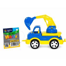 Excavatorul Mini Matik este o jucarie compacta si atractiva perfecta pentru copiii pasionati de utilaje de constructii Modelul este echipat cu brat si cupa mobile oferind un joc realist si captivant Datorita dimensiunii sale reduse excavatorul poate fi luat cu usurinta oriunde acasa in curte sau la locul de joaca Joaca stimuleaza imaginatia dezvolta motricitatea fina si coordonarea miscarilor Caracteristici tip excavator culoare albastru si galben brat si cupa mobile 