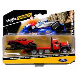 Set Elite Transport Camion Transportator si Masinuta Metalica scara 1 la 64 conceput pentru colectionari si pasionatii de vehicule clasice dar si pentru copii care apreciaza jocul realist Include un camion de tractare si un autoturism ambele realizate din metal cu elemente din plastic pentru un echilibru optim intre rezistenta si detaliu Modelul impresioneaza prin finisaje atent realizate detalii autentice si elemente functionale care reproduc fidel scenarii reale de transport si 